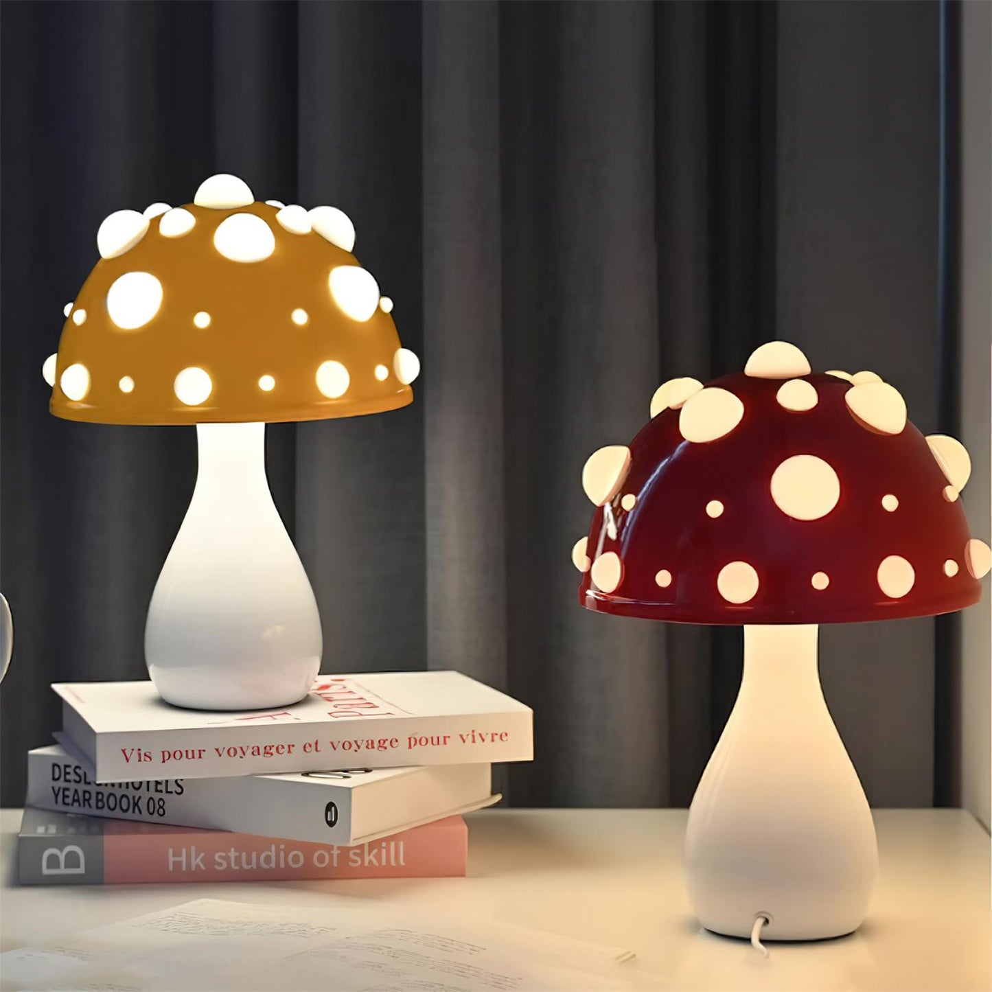 Poisonous Mushrooms Table Lamp - Loonglight