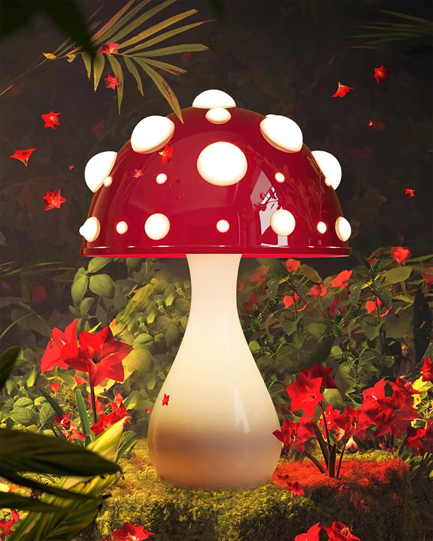 Poisonous Mushrooms Table Lamp - Loonglight