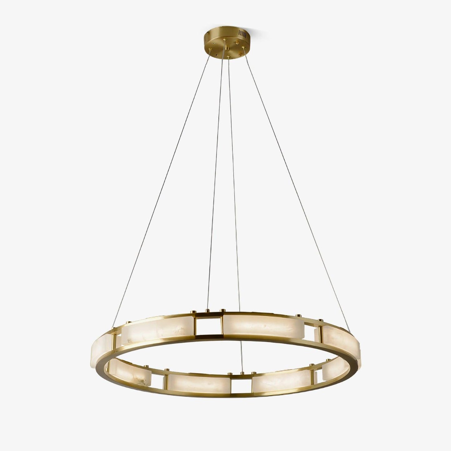 Alabaster Ring Art Chandelier - Loonglight