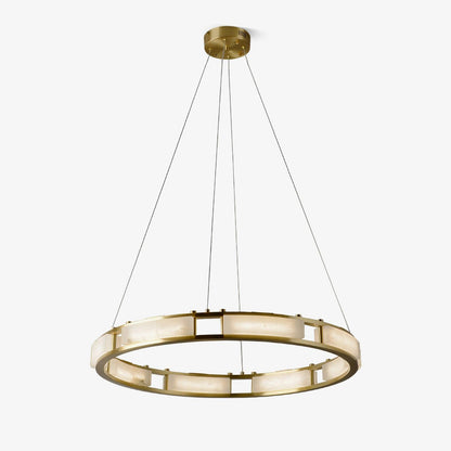 Alabaster Ring Art Chandelier - Loonglight