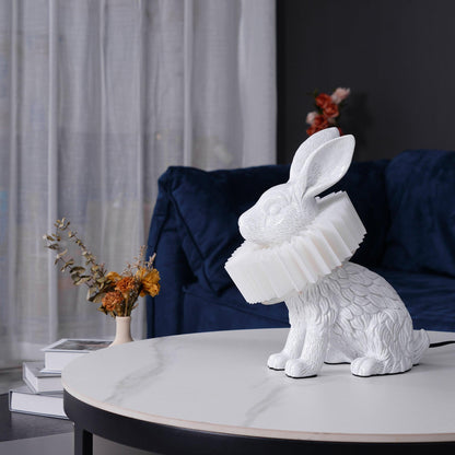 Rabbit White Resin Table Lamp - Loonglight