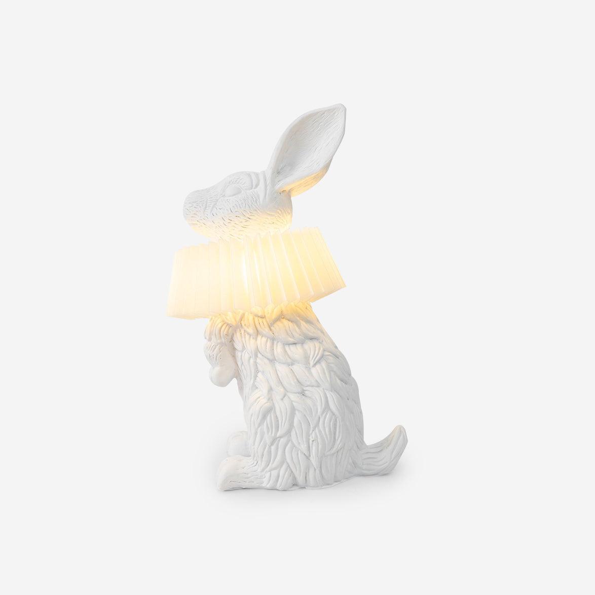 Rabbit White Resin Table Lamp - Loonglight