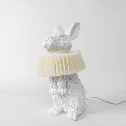 Rabbit White Resin Table Lamp - Loonglight