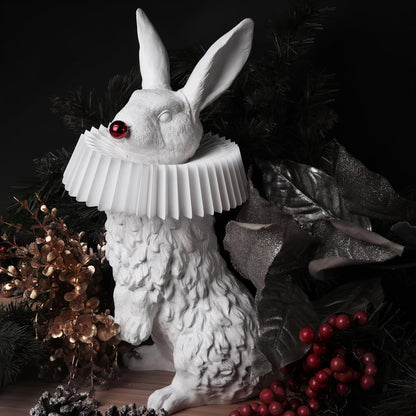 Rabbit White Resin Table Lamp - Loonglight