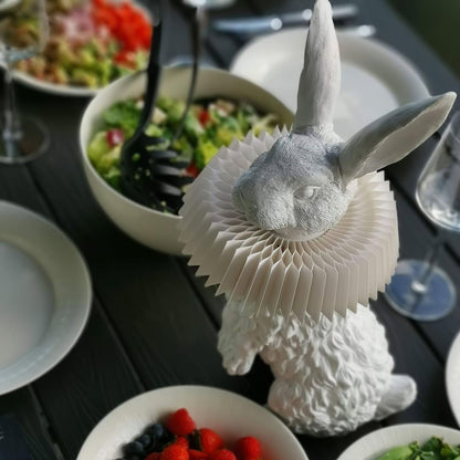 Rabbit White Resin Table Lamp - Loonglight