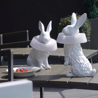 Rabbit White Resin Table Lamp - Loonglight