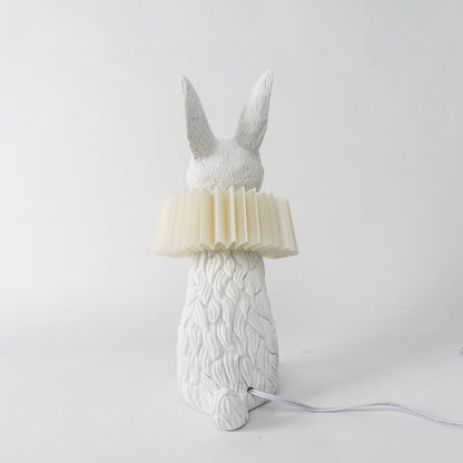 Rabbit White Resin Table Lamp - Loonglight