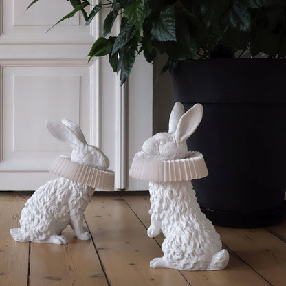 Rabbit White Resin Table Lamp - Loonglight