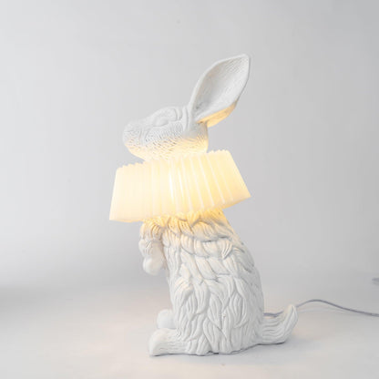 Rabbit White Resin Table Lamp - Loonglight