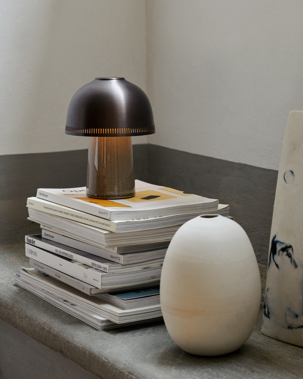 Raku Mushroom Table Lamp - Loonglight
