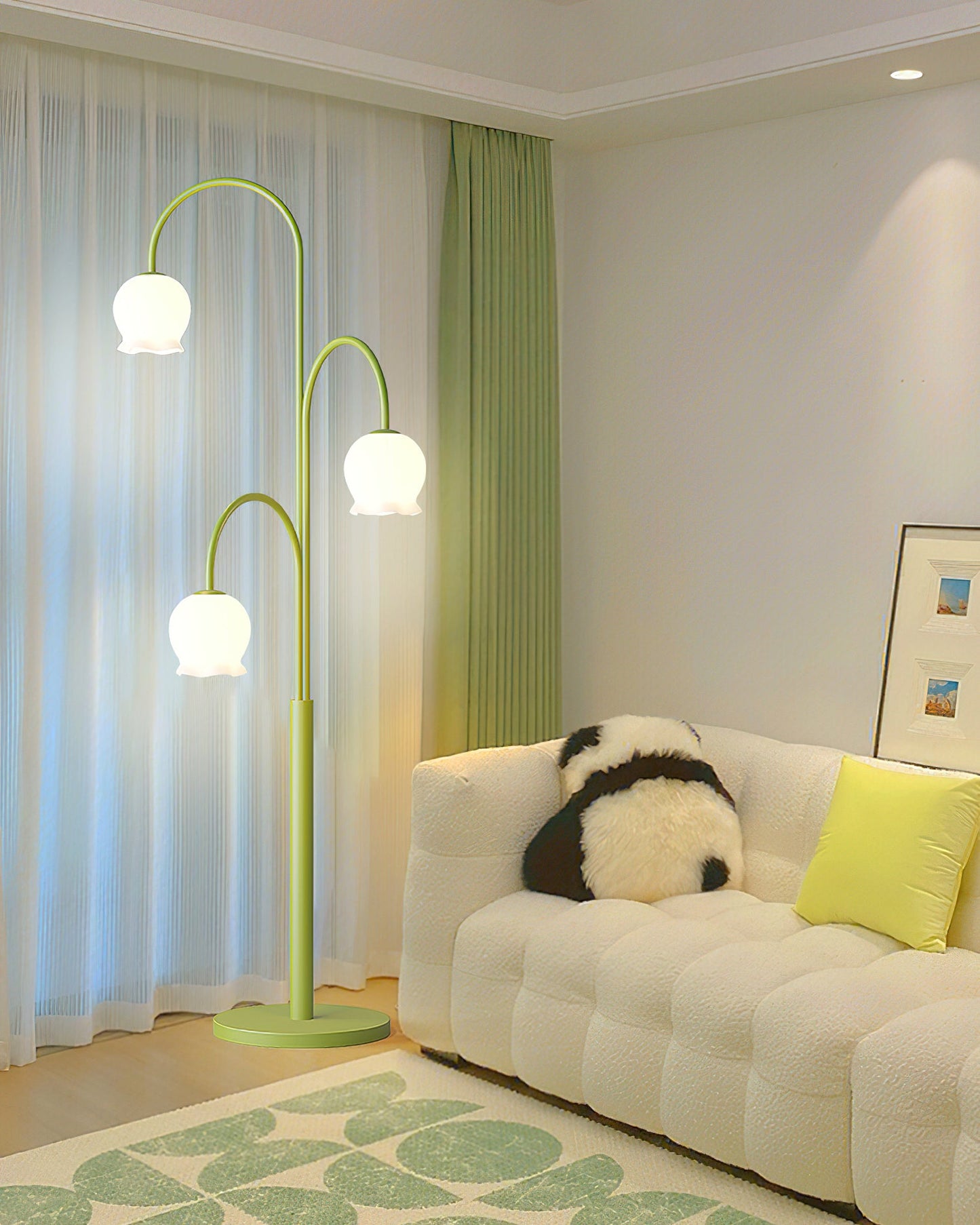 Green Jenavive Floor Lamp - Loonglight