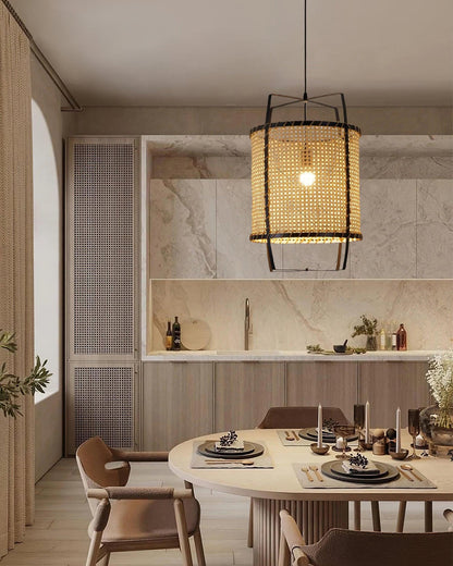 Japanese Bamboo Lantern pendant Light - Loonglight