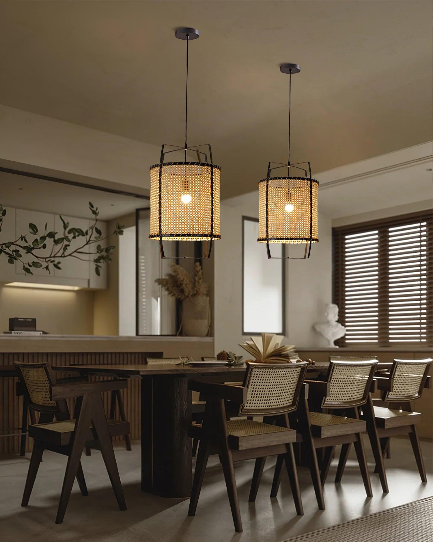 Japanese Bamboo Lantern pendant Light - Loonglight