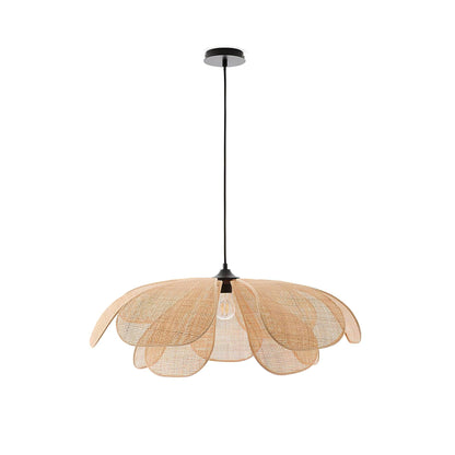 Rattan Petal Pendant Light