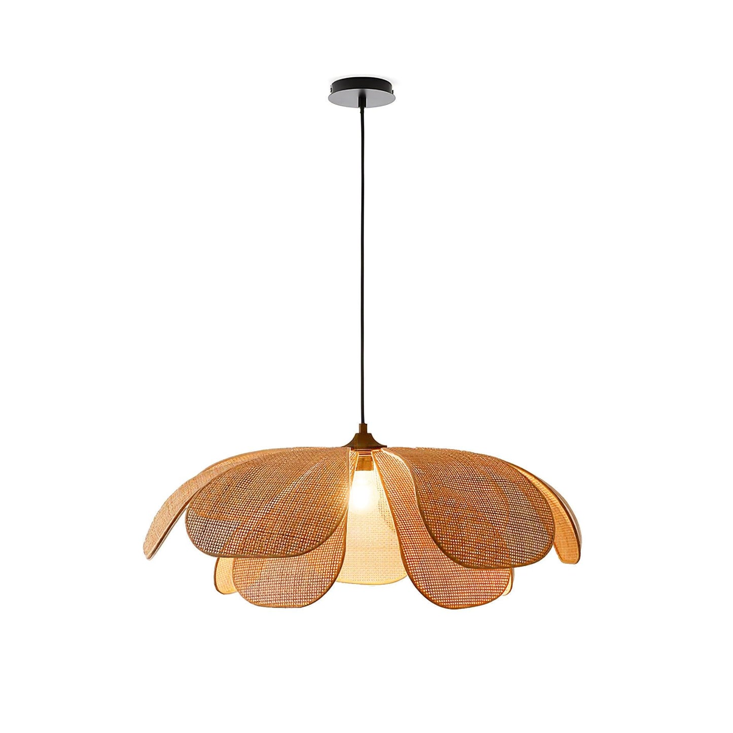 Rattan Petal Pendant Light