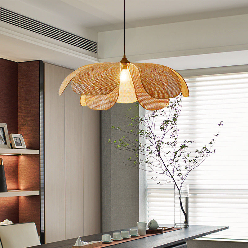Rattan Petal Pendant Light - Loonglight