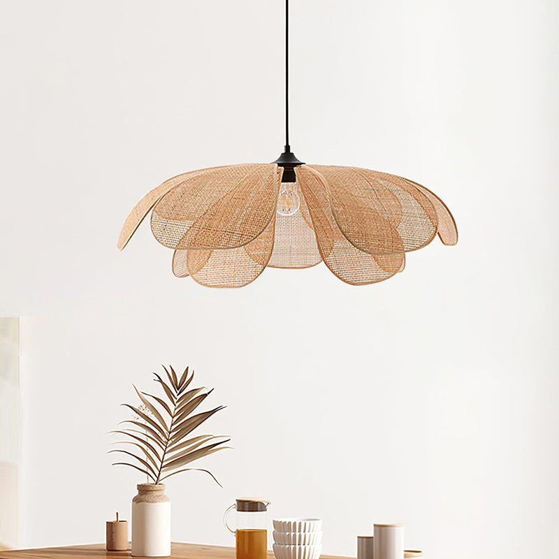 Rattan Petals Pendant Lights