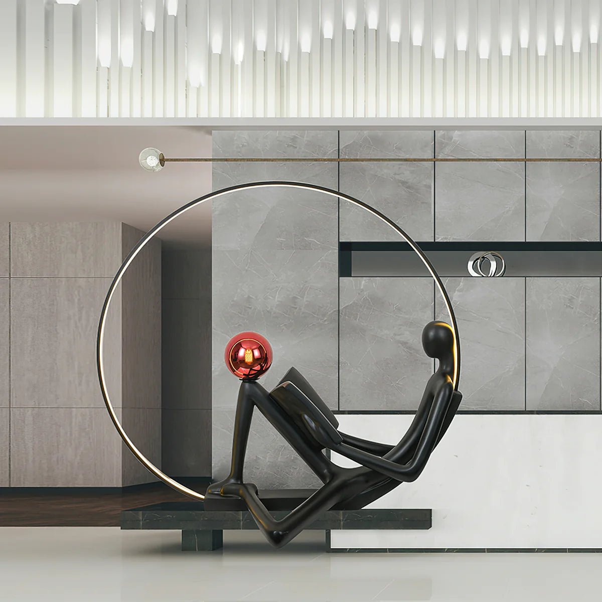 Reader Statue Floor Lamp - Loonglight