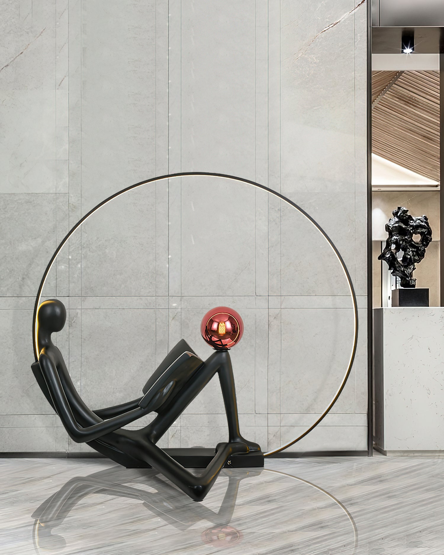 Reader Statue Floor Lamp - Loonglight