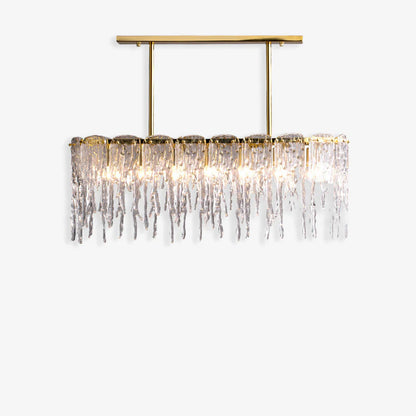 Rectangular Icicle Glass Chandelier