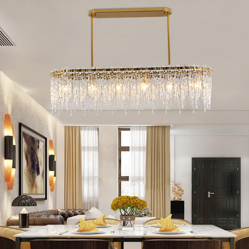 Rectangular Icicle Glass Chandelier