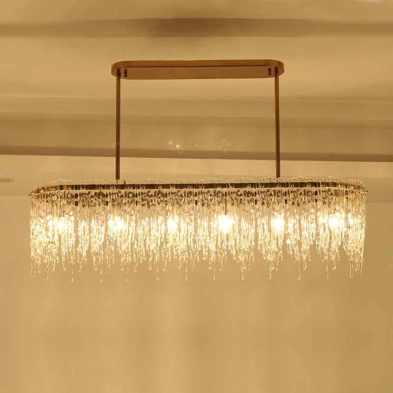 Rectangular Icicle Glass Chandelier