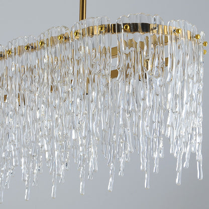 Rectangular Icicle Glass Chandelier