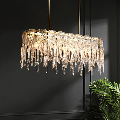 Rectangular Icicle Glass Chandelier