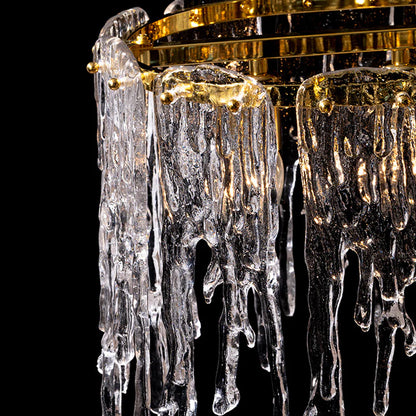 Rectangular Icicle Glass Chandelier