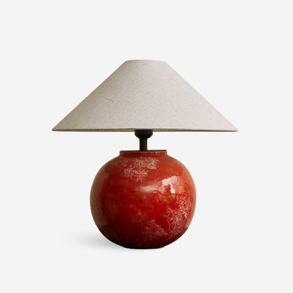 Red Droplet Round Table Lamp - Loonglight