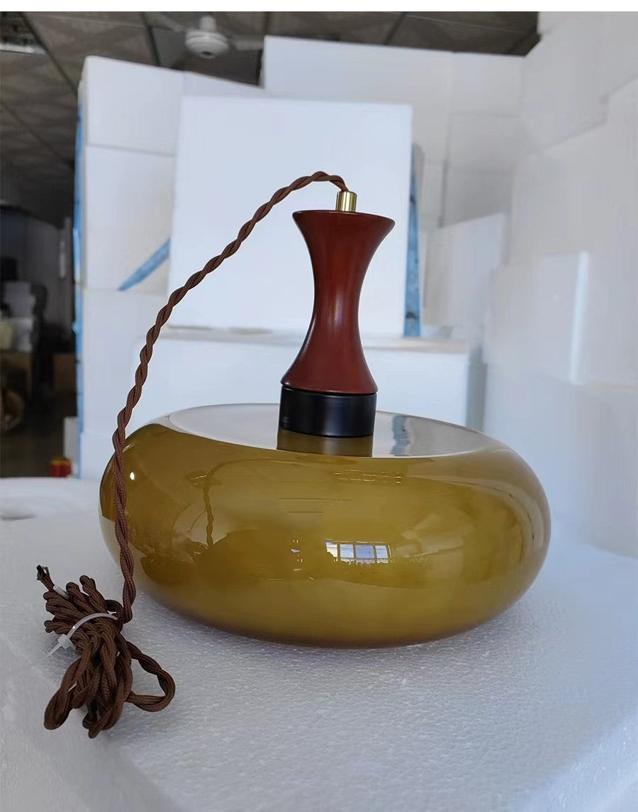 Retro Glass Plug-In Pendant Light - Loonglight