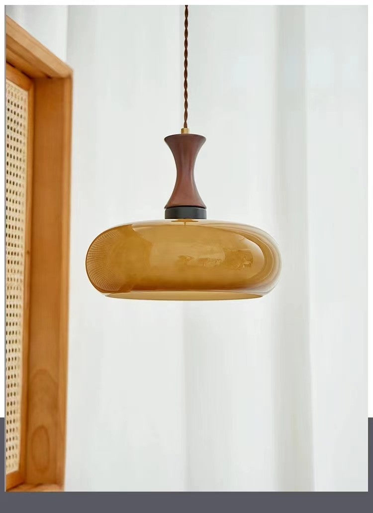 Retro Glass Plug-In Pendant Light - Loonglight