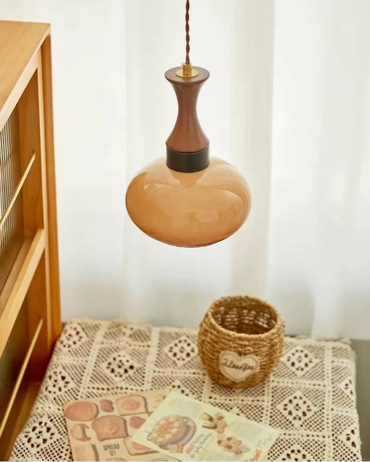 Retro Glass Plug-In Pendant Light - Loonglight