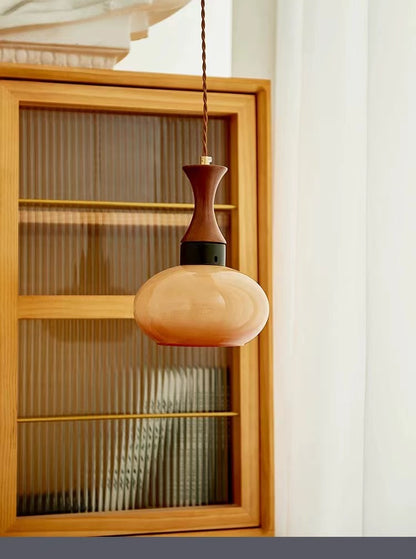 Retro Glass Plug-In Pendant Light - Loonglight