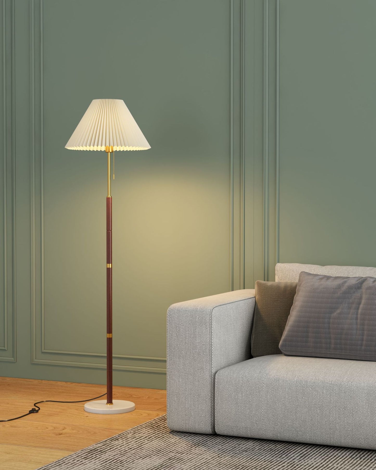 Retro Pleated Floor Lamp - Loonglight