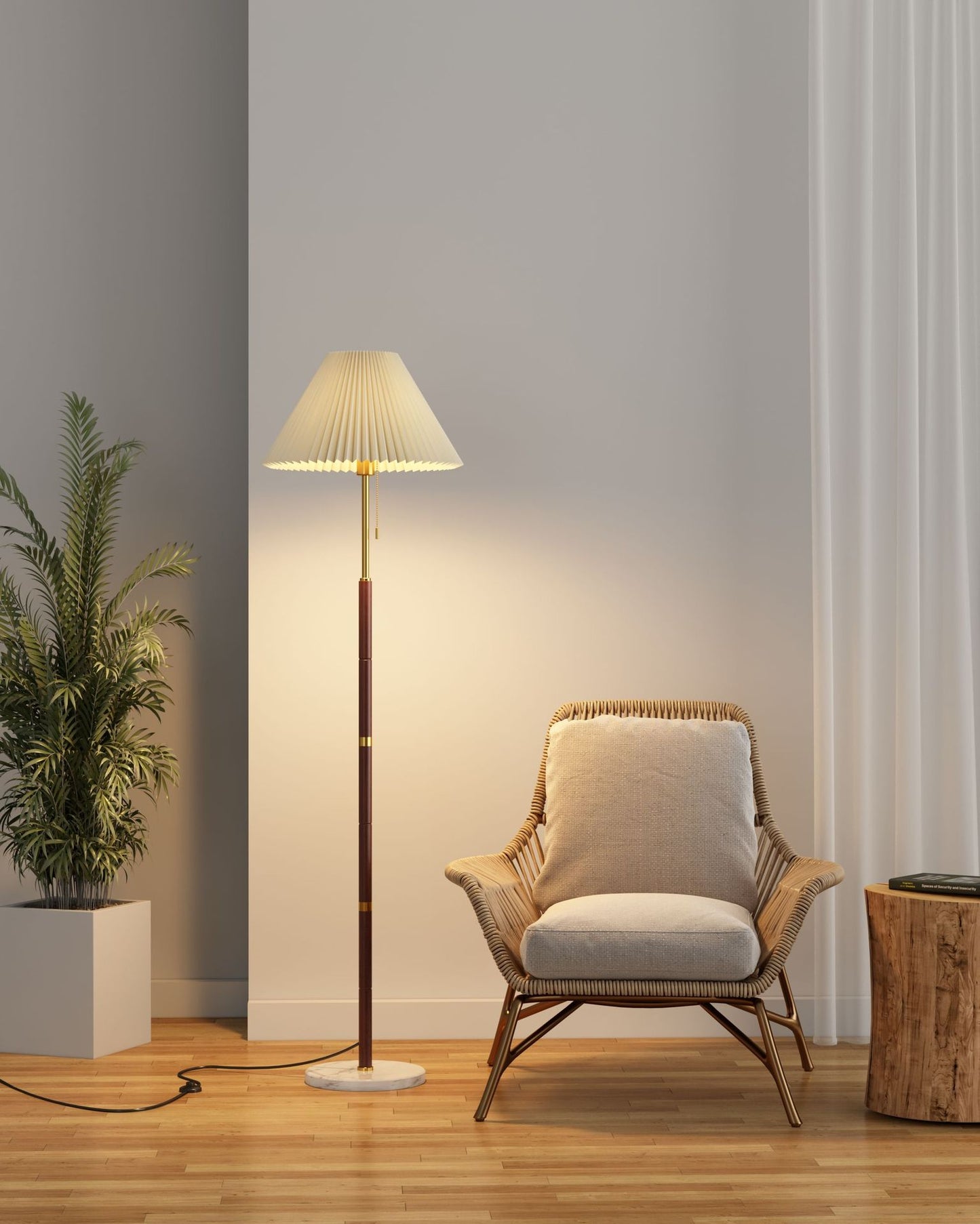 Retro Pleated Floor Lamp - Loonglight