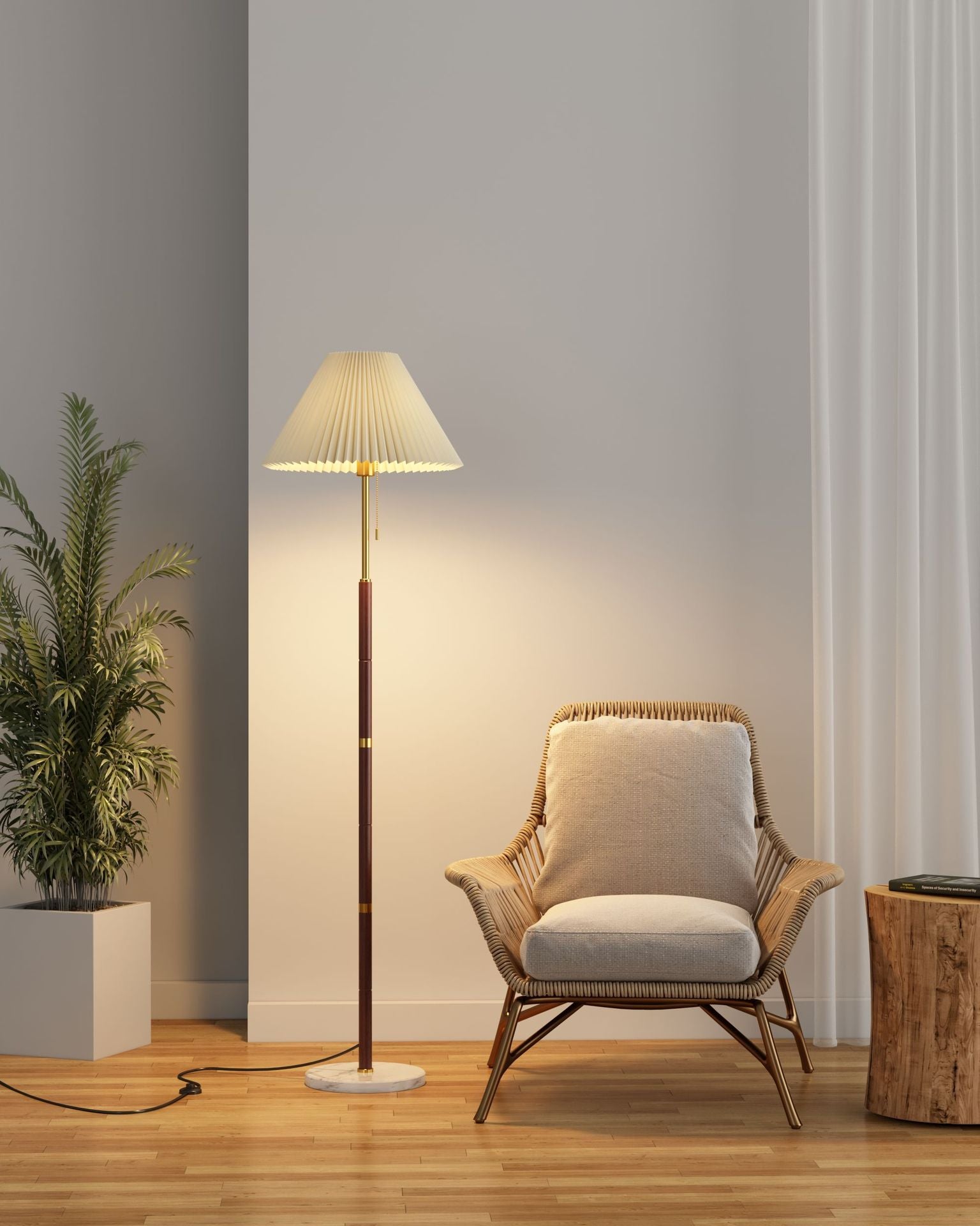 Retro Pleated Floor Lamp - Loonglight