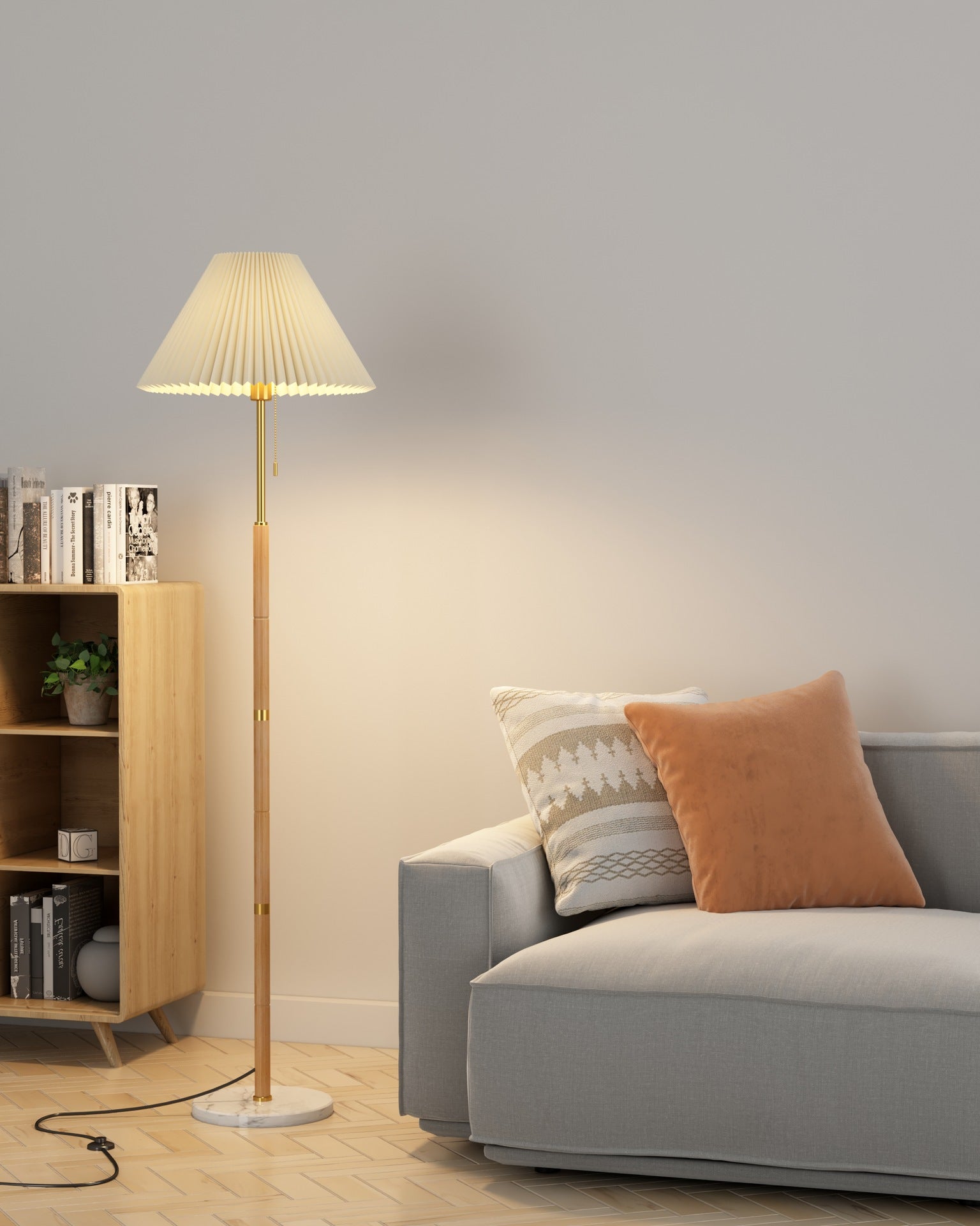 Retro Pleated Floor Lamp - Loonglight