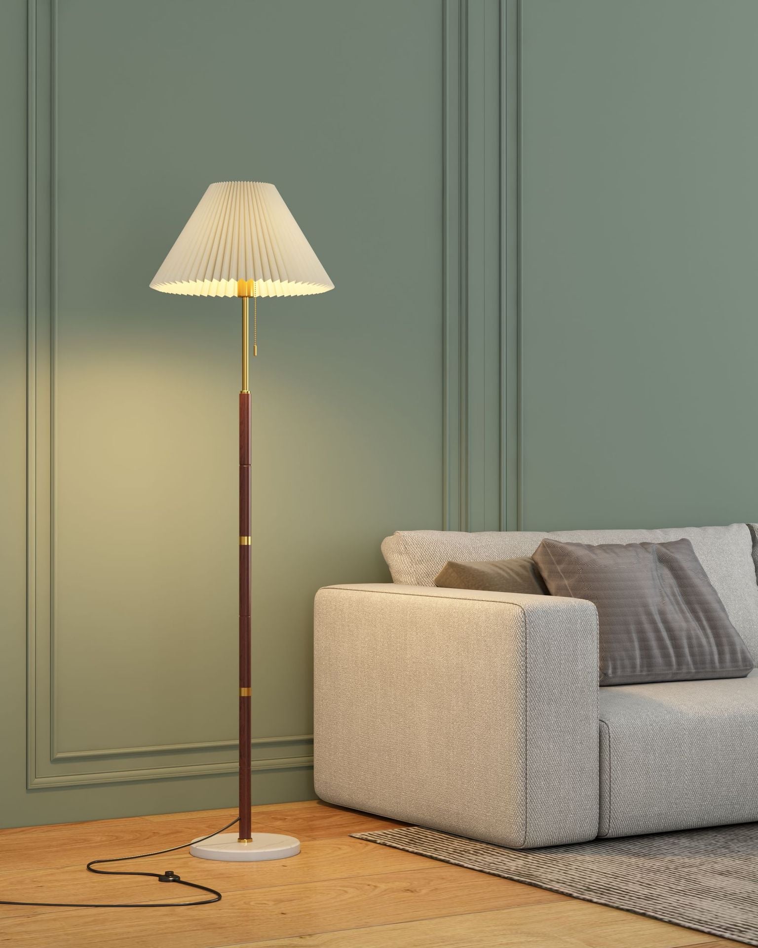 Retro Pleated Floor Lamp - Loonglight