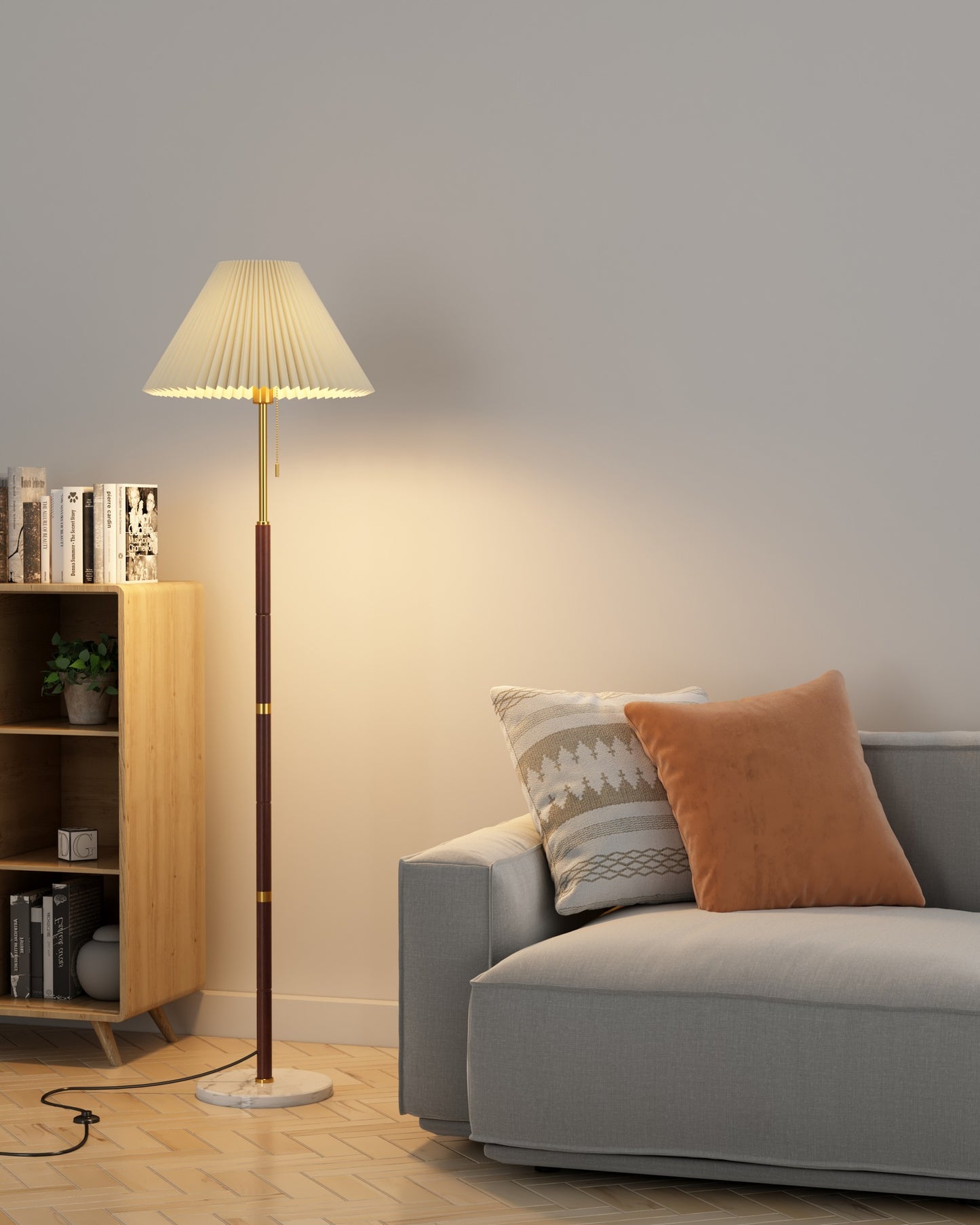 Retro Pleated Floor Lamp - Loonglight