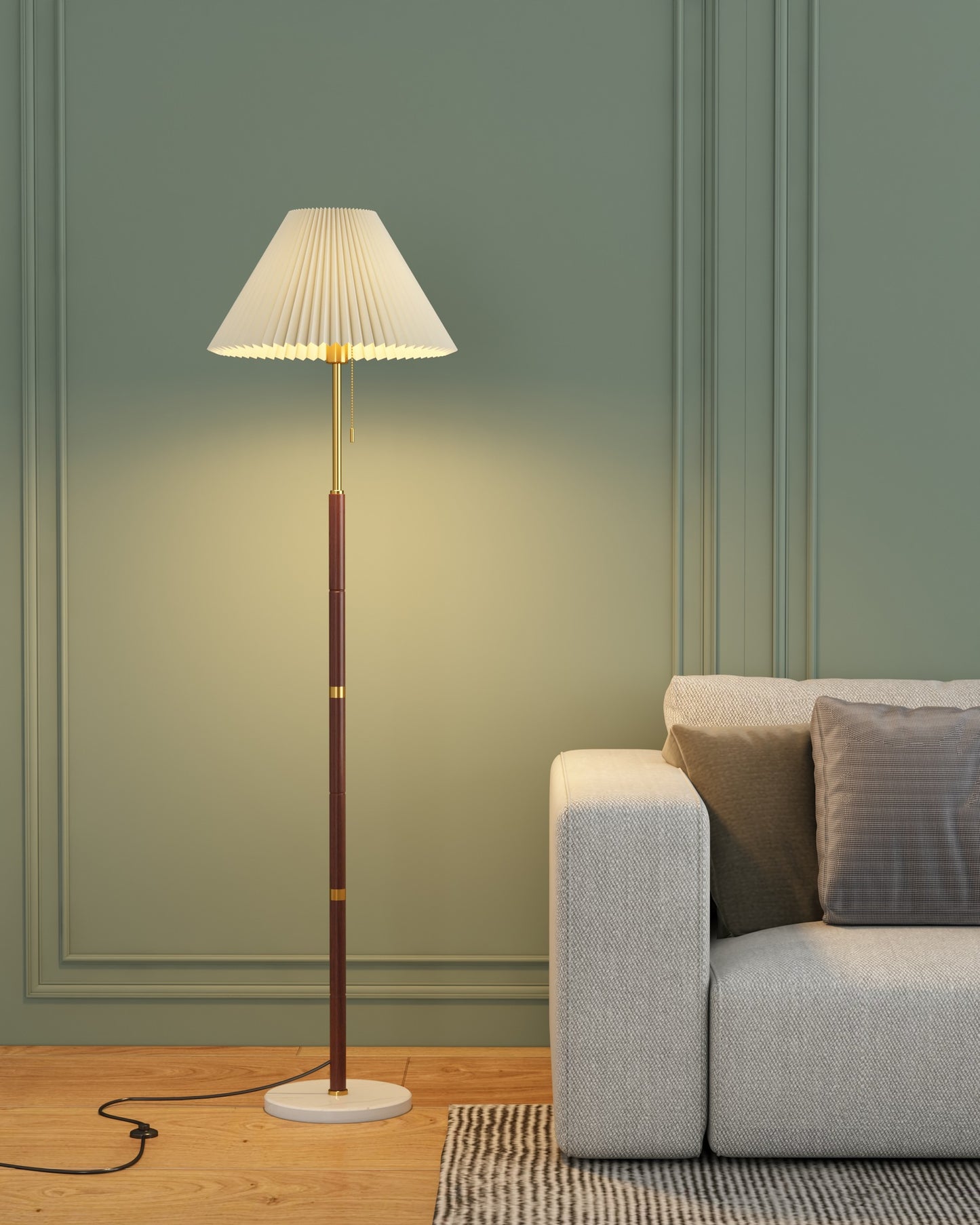 Retro Pleated Floor Lamp - Loonglight