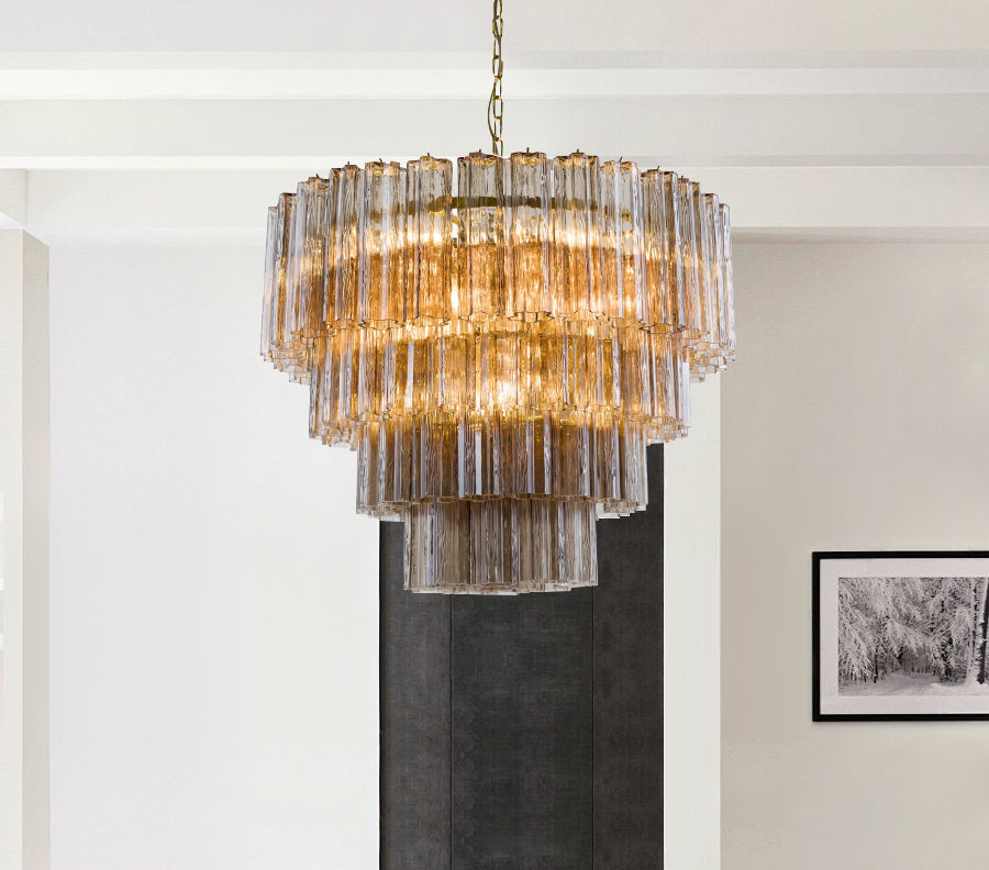 Retro Floral Tube Chandelier - Loonglight