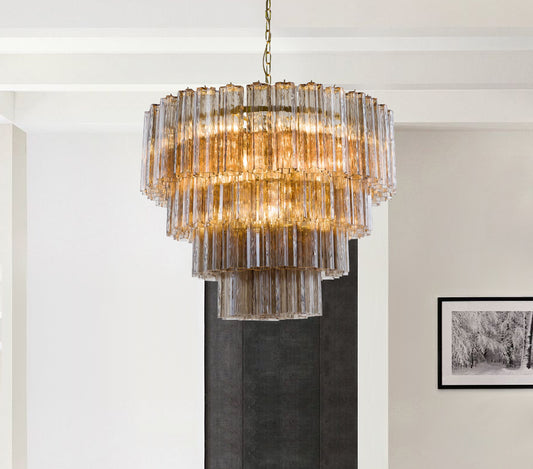 Retro Floral Tube Chandelier - Loonglight