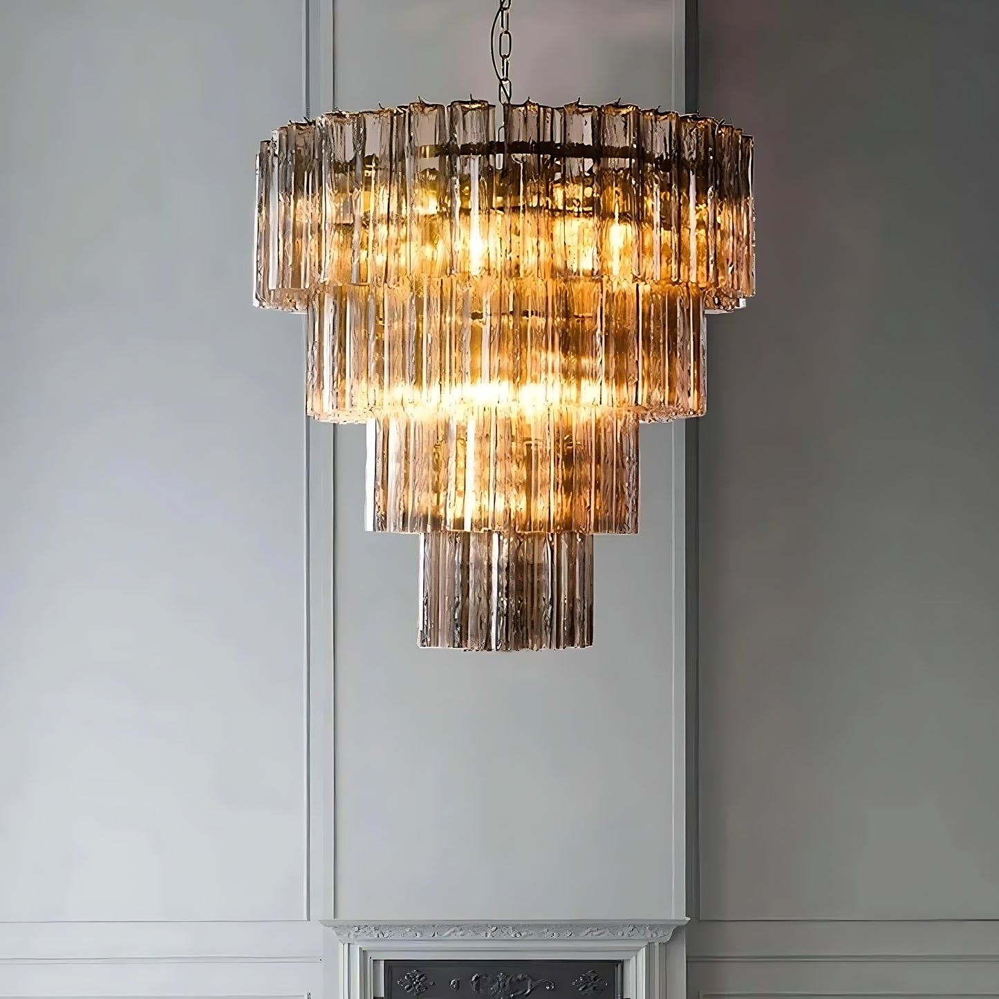 Retro Floral Tube Chandelier - Loonglight