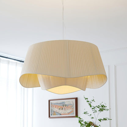 Retro Pleated Fabric Pendant Lamp