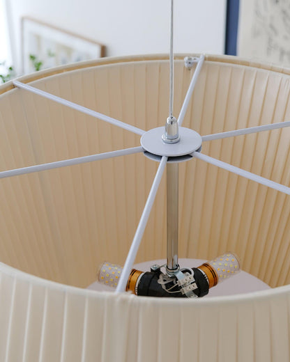 Retro Pleated Fabric Pendant Lamp