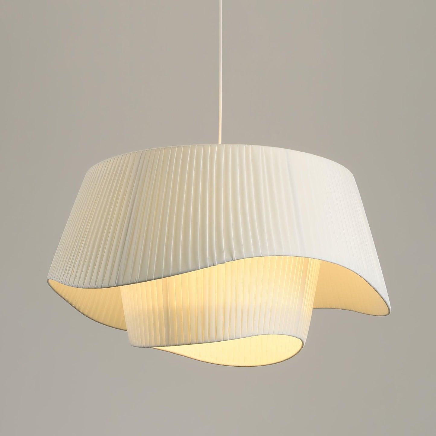 Retro Pleated Fabric Pendant Lamp