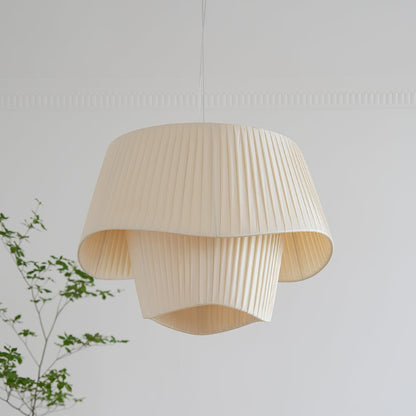 Retro Pleated Fabric Pendant Lamp