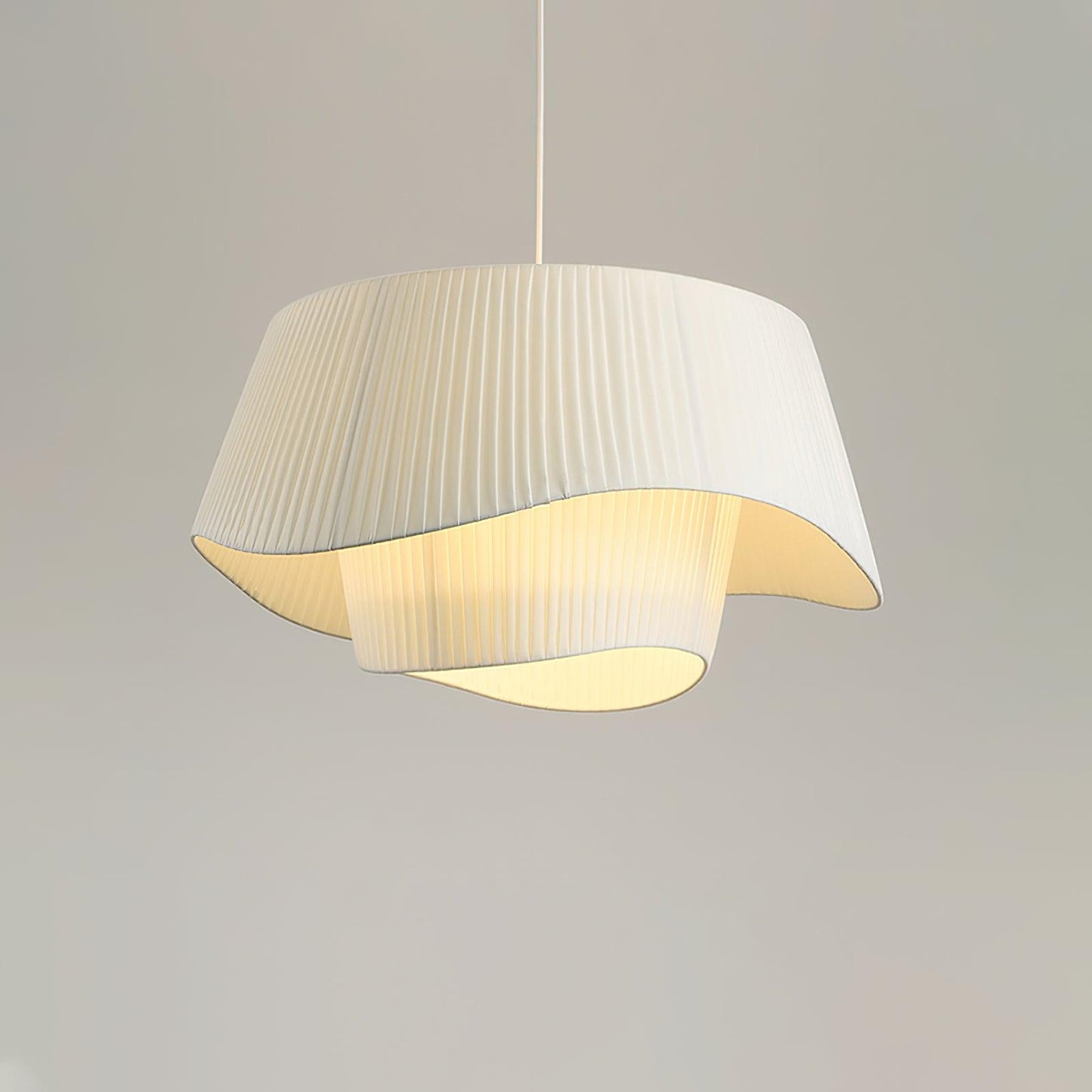 Retro Pleated Fabric Pendant Lamp