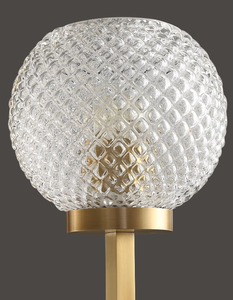 Ribbed Glass Brass Chandelier - Loonglight